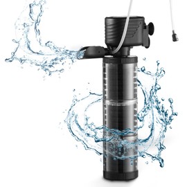 SainSmart XpertMatic Aquarium Filter for 70-120 Gallon Tank, Internal Fish Tank Filter with Water Pump, 475 GPH 3 Stages Biochemical Sponge Filter for Large Tank, Pond, Wavemaker, Air Supply