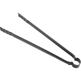 Tongs for Garbage Charcoal Metal Serving Tongs, Multifunctional Kitchen Tongs for Cooking Grilling Baking Toasting, HigHand Low Temperature Resistant (Black, 28CM)