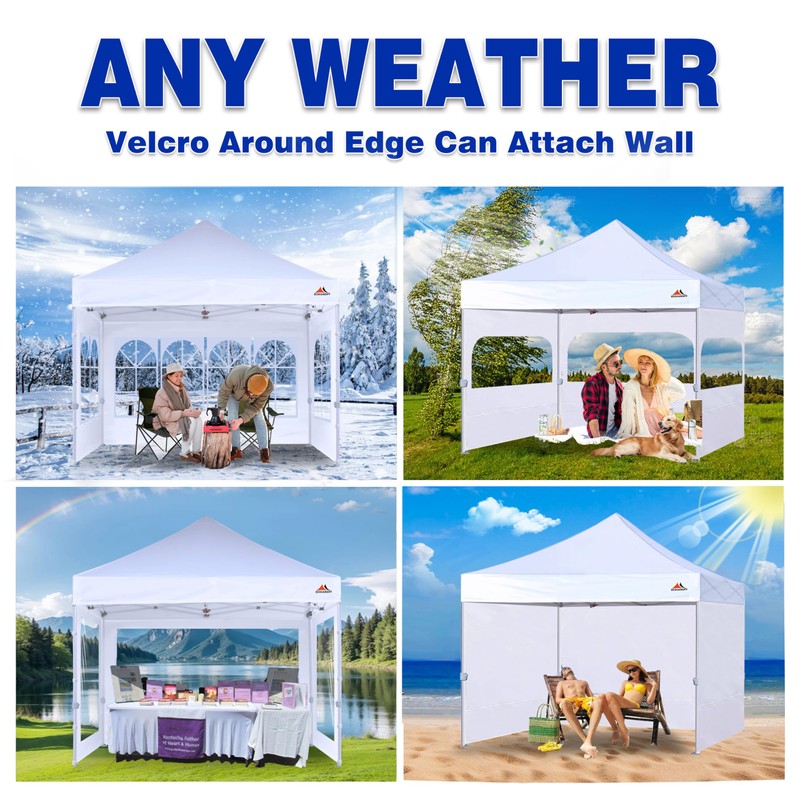 SCOCANOPY Commercial 10x10 Replacement Canopy Top,Canopy Cover ONLY,Bonus 4 Pack