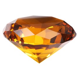 sourcing map Clear Crystal Diamond Paperweight, 60mm(2.4") Artificial Diamond Sparkling Crystal Jewelry Gems Paperweight Decoration for Birthday Gift Parties Wedding Home(Brown)