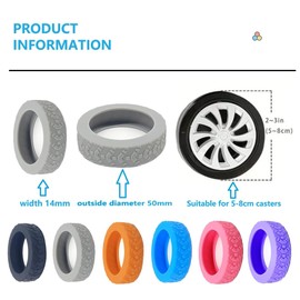 FABULWAY 16PCS Luggage Wheel Covers, Upgraded Luggage Suitcase Wheels Protector Covers, Luggage Caster Silicone Cover, Carry on Luggage Wheel Protective Covers for Most Luggage Wheel (Black)