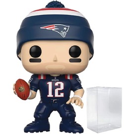 POP Football: Patriots - Tom Brady (Color Rush) Funko Vinyl Figure (Bundled with Compatible Box Protector Case)