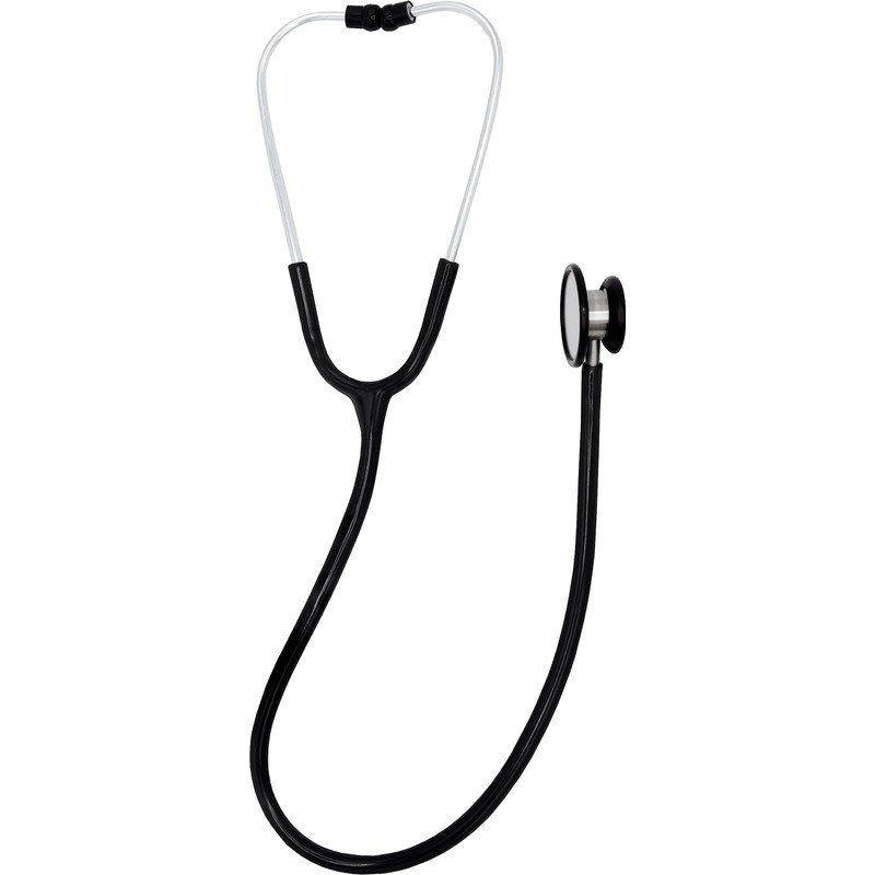 Ironwear 7825 Black 30" Stainless Steel Stethoscope w Two-Sided Tunable