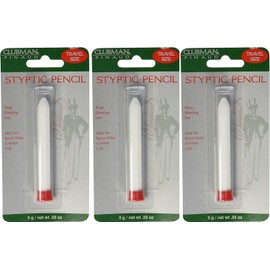 Clubman Pinaud Styptic Pencil Travel Size .33 oz - 3 Pack Stops Bleeding Fast.