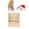 Dollhouse Bookshelf 1:12 Wooden Miniature Decoration Rugged Dollhouse Bookcase for