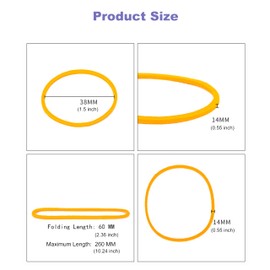 200Pcs Sturdy & Colorful Elastic Bands - High-Temperature Resistant Rubber Bands, Perfect for Office Supplies, Industrial Use, School Home，Crafts & More - 38mm Size