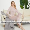 Viamulion Womens 100% Silk Thermal Underwear Pants Premium Lined Base