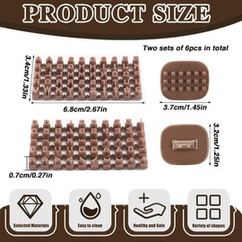 2 Sets of Pottery Stamps for Clay, Letter Stamp to Clay with Double Alphabet,Letter for Chocolate and Cookies (Brown)