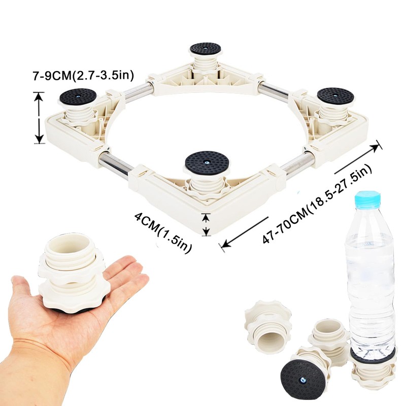 Washing Machine Stand Adjustable Dryer Stand with 4 Sturdy Feet