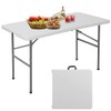 Venbytech for 4ft Heavy Duty Plastic Folding Table in/Outdoor w/Handle