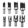 ALL-CARB 8Pcs Wood Plug Cutter Carbon Steel Straight and Taper