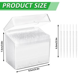 1100Pcs Dental Picks Plastic Toothpick Oral Hygiene 2 Way Interdental Brush Stick