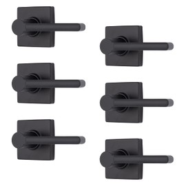 BRINKS – 6-Pack Matte Black Contemporary Indoor Passage Straight Door Lever – Hall/Closet 6 Pack Matte Black Exterior Straight Door Handle