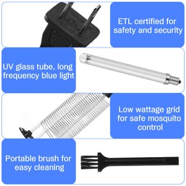 Kittmip 2 Pcs Bug Zapper Mosquito Zapper Fly Traps Indoor for Home Mosquito Repellent Outdoor Patio Insect Mosquito Trap Killer for Kitchen Backyard Garden Camping Bedroom Office Fruit, Black