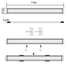 AIBOO Dimmable LED Under Cabinet Lighting Under Counter LED Light Bar Linkable Kit with Rocker Switch Kitchen,Showcase,Shelf Lighting(4 Panel Kits Warmwhite)