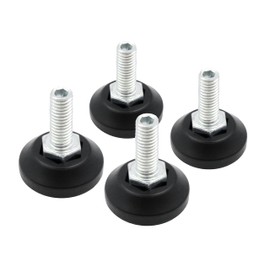Design61 4 x Adjusting Feet, Diameter 30 mm, M8 x 20 Adjusting Screw, Galvanised with Hexagon Socket, Adjustable from Above, Adjustable Feet, Levelling Feet for Furniture, Workbench and Machines