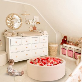 GOGOSO Star Heart Moon Ball Pit Balls, Shaped Play Balls for Ball Pit, 100 200 500 1000 Crush Proof Bpa Free Kids Toddler Baby Pastel Pelotas,Fiery Scarlet Red, 100