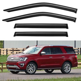 Window Visors Rain Guards for 2018-2024 Ford Expedition, Tape-on Window Wind Deflectors Vent Shades for 18-24 Expedition XL STX XLT MAX Limited King Ranch Platinum