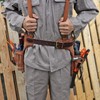 TOURBON Canvas Tool Belt 42 inch Comfort Lift Combo Tool