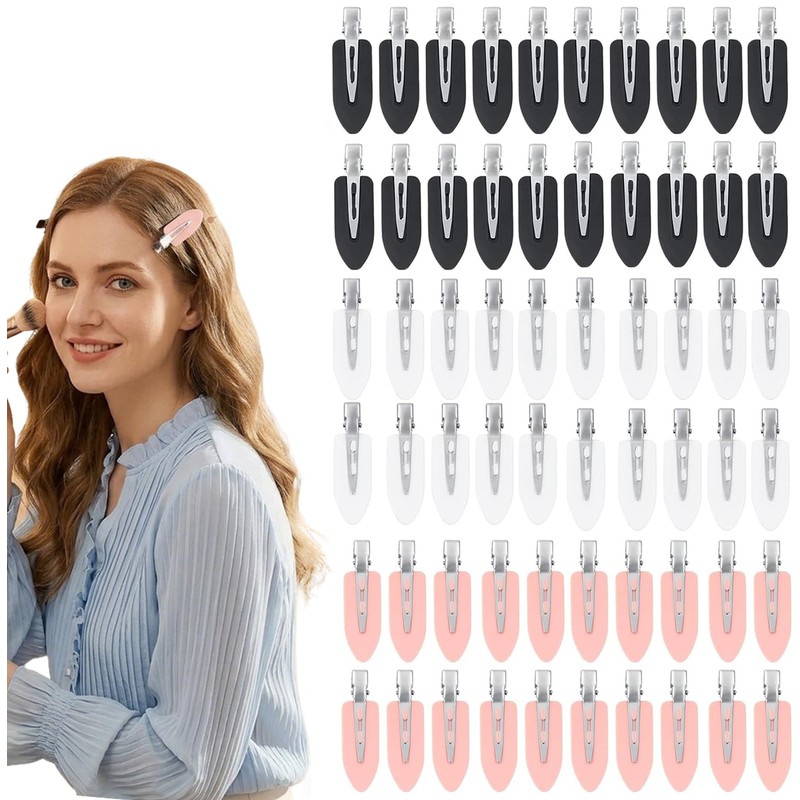60PCS Broches para Cabello de Mujer, Pinza sin Doblars |