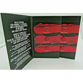 Mac 2 X MAC Lipstick Rouge A Levres 3 Color Sample Card (Ruby Woo, MAC Red, Cockney)