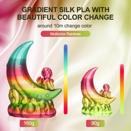 YOUSU Rainbow PLA Filament 1.75mm, Rainbow PLA 3D Printer Filament Multicolor Color Changing Rainbow PLA Filamen, Macaron 3D Printing Filament 3D Filament, 2.2 lbs