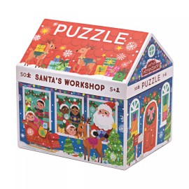 Crocodile Creek New - Crocodile Creek Santa's Workshop Puzzle: 50 Pcs - Ages 5+ | 1+ players