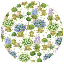 Caspari Potted Hydrangeas Placemats - 12 100% Recyclable Paper mats per Package, 2 Packs