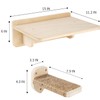 COOLEX Cat Wall Shelves, 3 Steps Scratch Post, Cat Bed