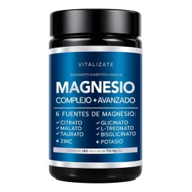 Magnesio Complex 8 Vitalizate Bisglicinato Citrato 180 Cap                                                                                            