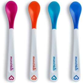Munchkin Munchkin White Hot Toddler & Baby Spoons| Baby Weaning Spoons Set with Colour Changing Heat Alert| Dishwasher Safe Plastic Cutlery| BPA Free| Baby Feeding Spoons & Dessert Spoons for Babies | 4 Pack