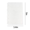 Suillty 6 Holes Transparent Frosted PVC Binder Pages Paper Sheet