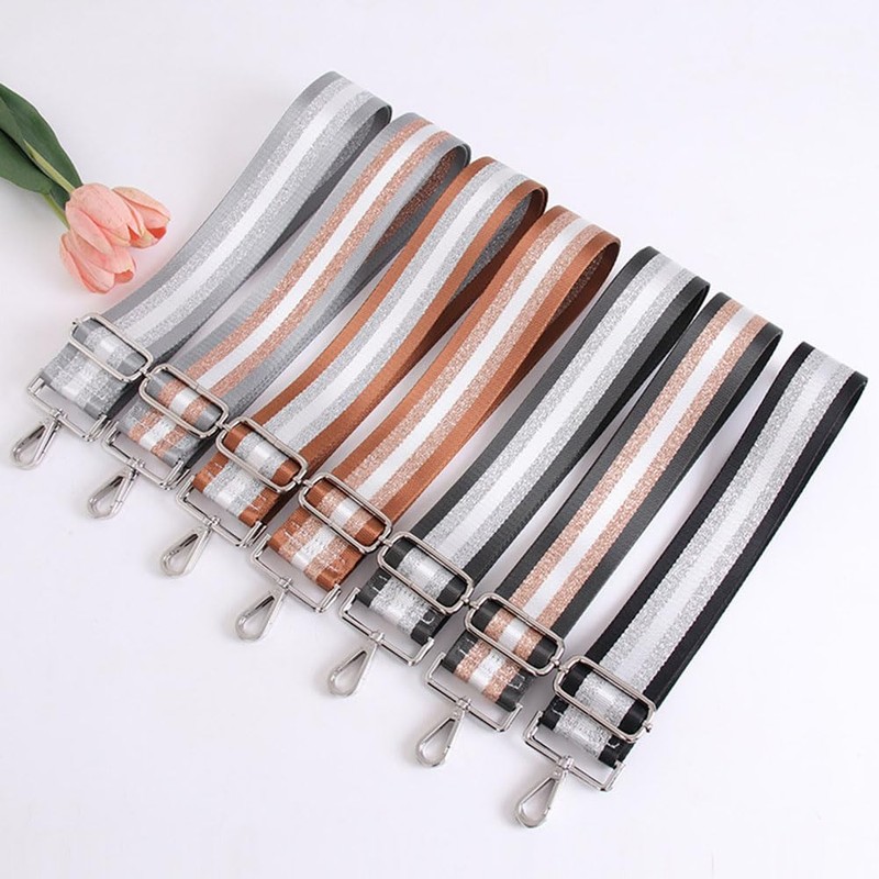 ILUFAM Stripes 5cm Wide Shoulder Bag Strap Replacement Belt Adjustable