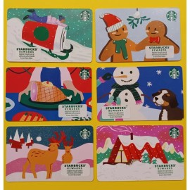STARBUCKS CARDS 2022" 6 CHRISTMAS CARDS " BRAND NEW   GREAT PRICE