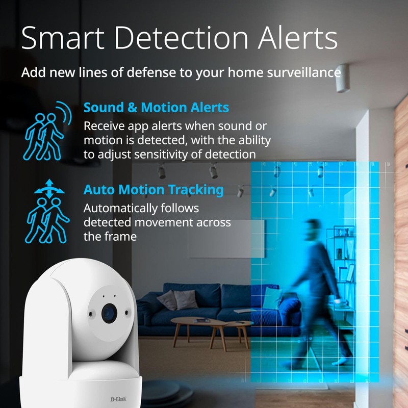 D-Link 2K Pan & Tilt Wi-Fi Camera w/ 360 Degree