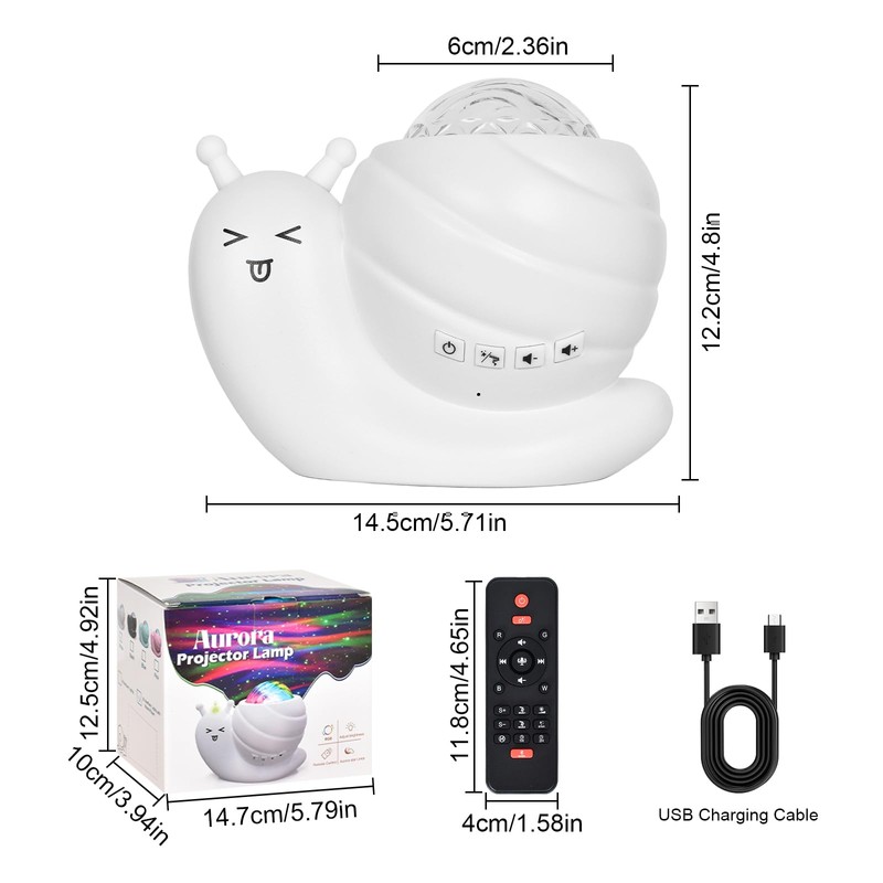 Colexy LED Starry Sky Projector, Northern Light Projector Snail Night