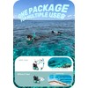 CAPAS Snorkel Mask Fins Set, Travel Size Snorkeling Gear for