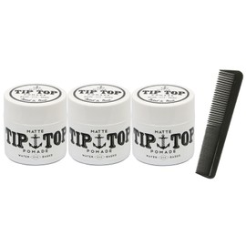 Tip Top Matte Water Based Medium Hold Pomade 4.25oz Pack of 3
