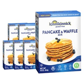 Kinnikinnick - Pancake & Waffle Mix - Gluten Free, Allergy Friendly Vegan Pancake and Waffle Mix - 16 oz. Boxes - 6 Pack