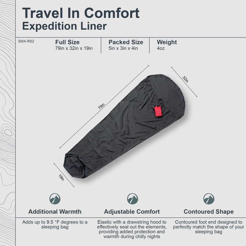 Cocoon Silk Sleeping Bag Expedition Liner - Silk Ripstop