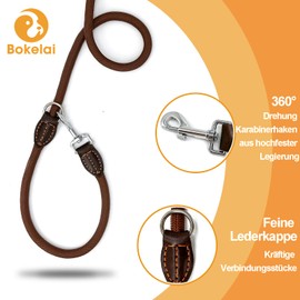 Double Dog Lead for Medium Large Dogs Lead 3 m Adjustable with 2 Carabiner Leads Dog Robust Nylon Dog Leash Multifunctional Dog Lead 3 Metres Long x 1.4 cm Brown