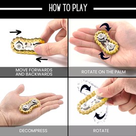 MAGIC SELECT Spinner Gears Gyroscope Sprockets for Anxiety Relief Stress Finger Rotating Anti-Stress Sensory Toy Gift for Kids Adults