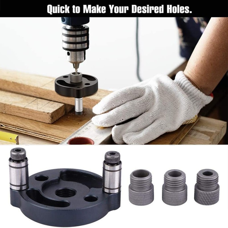Dowel Drill Guide Set, Gasea 3-Hole Drill Bit Guide Jig