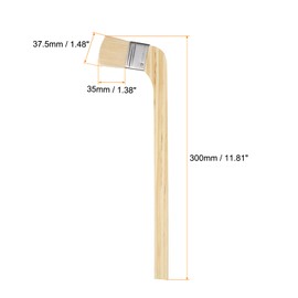 QUARKZMAN Malpinsel 3 Stück 1,5" Pinselbreite Weiche Wolle Verschiedene Winkelbiegepinsel Heizkörperpinsel zum Streichen von Möbeln Wänden, Weiß