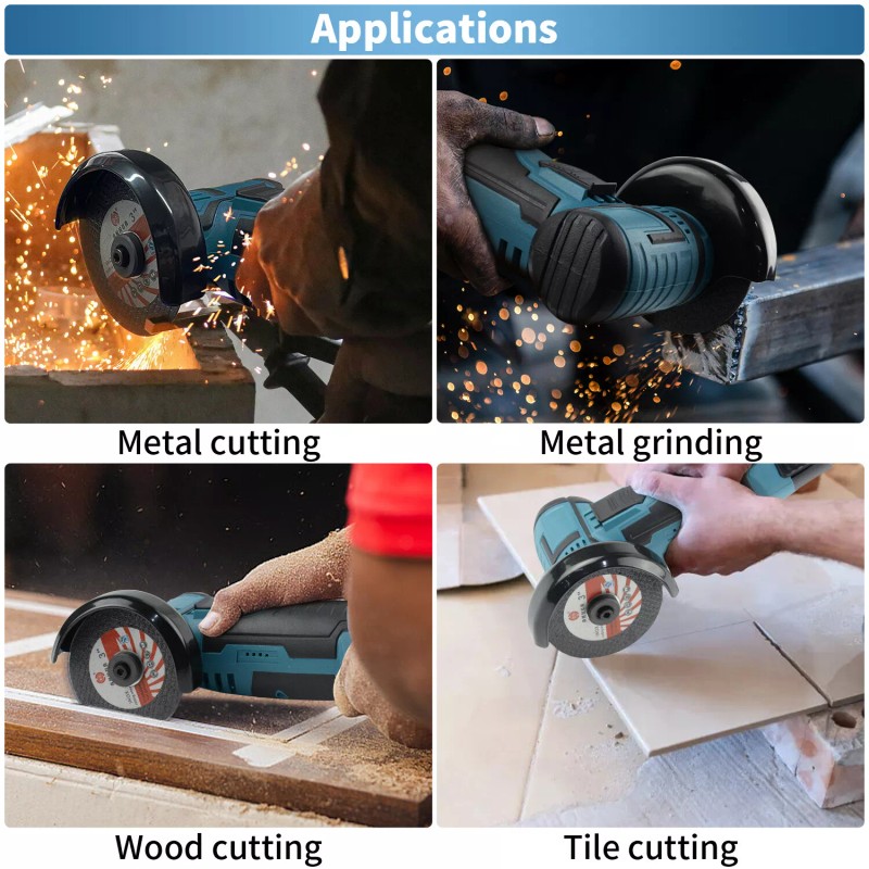 Zistel 12V Brushless Cordless Angle Grinder Set with Li-ion Battery