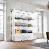4-Tier Closet Storage Cabinet - 12-Cube, Modular & Matte ​Wardrobe