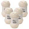 Slim Cotton Plus Set of 5, Pearl White, Loopncraft, 5