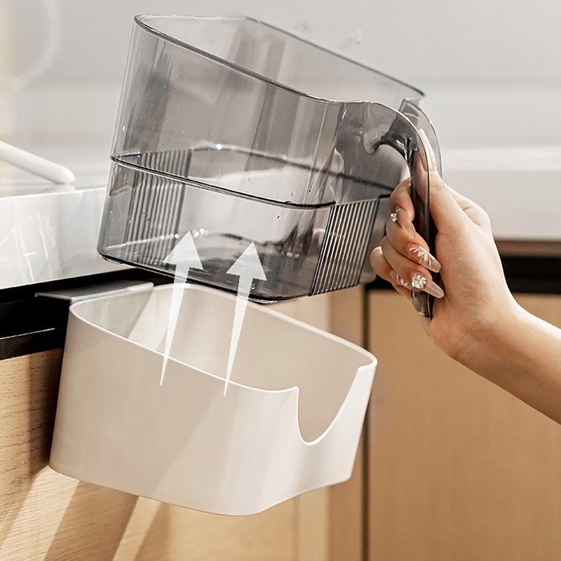 Heiboa Food Scraps Bin with Squeegee, 1.09 Gallon Small Food