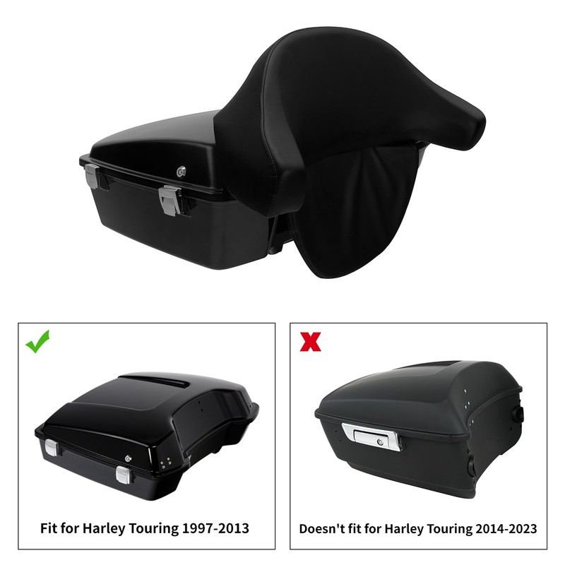TCMT Chopped King Trunk Backrest Pad Fits For Harley Touring