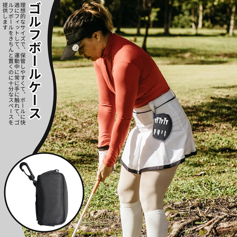 kasanidika Golf Ball Case, Golf Ball Pouch, 2-Pack Golf Ball